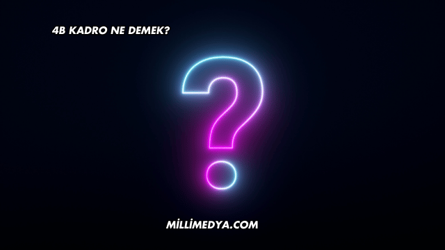 4B Kadro Ne Demek?