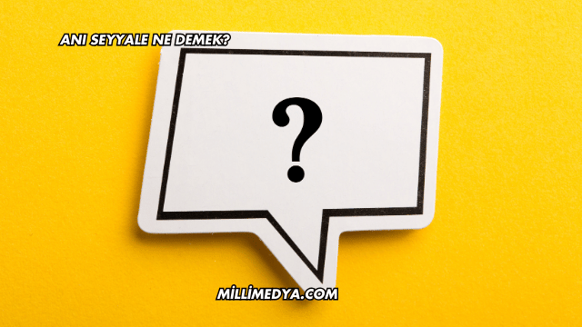 Anı Seyyale Ne Demek?