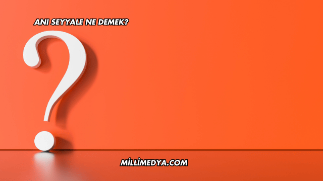 Anı Seyyale Ne Demek?