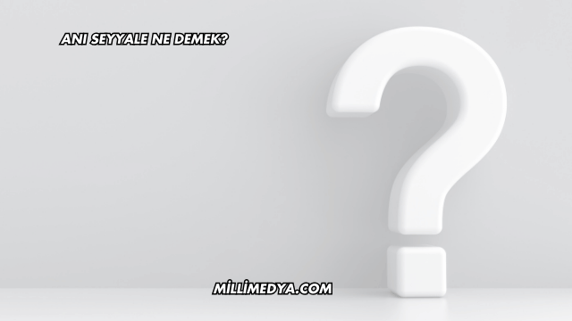Anı Seyyale Ne Demek?
