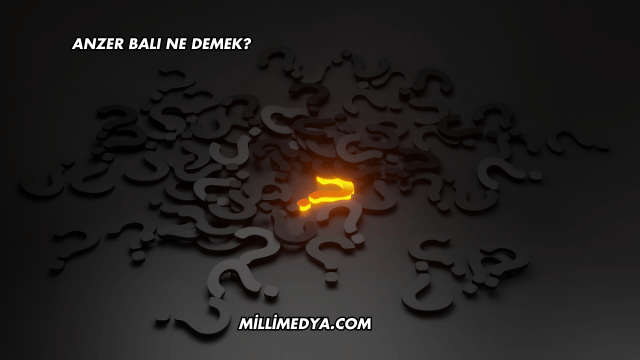 Anzer Balı Ne Demek?