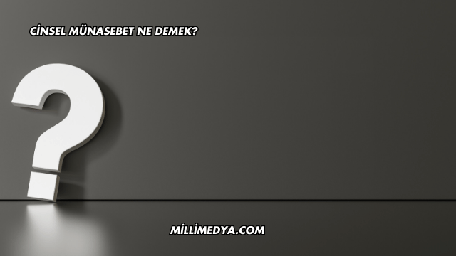 Cinsel Münasebet Ne Demek?